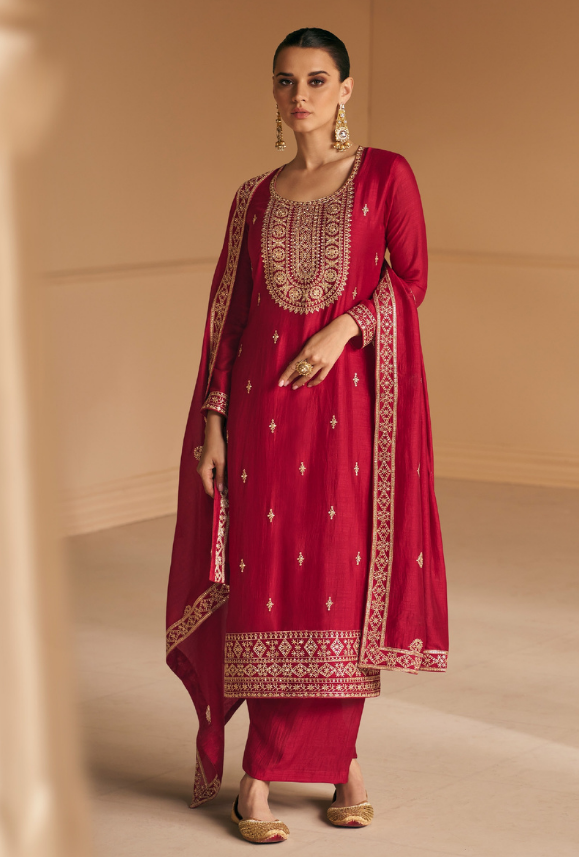 Red colour clearance suit salwar