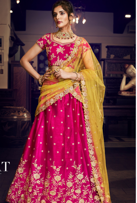 Rani pink lehenga on sale choli