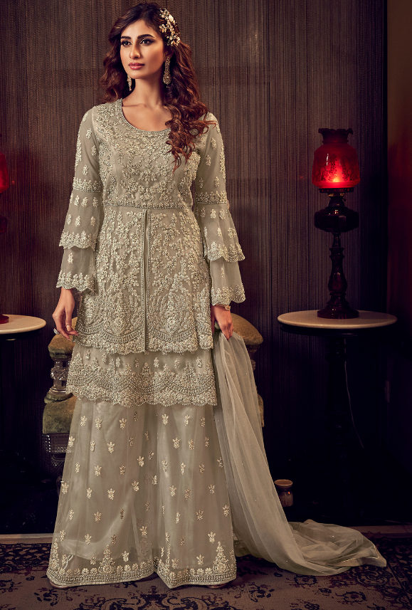 Grey shop sharara dress