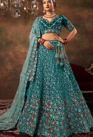 Blue Bridal Lehenga (Copy)