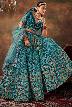 Blue Bridal Lehenga (Copy)