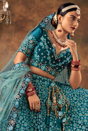 Blue Bridal Lehenga (Copy)