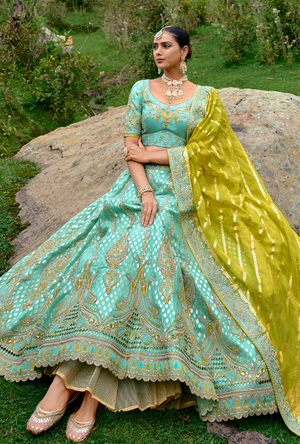 Sea green Lehenga Choli