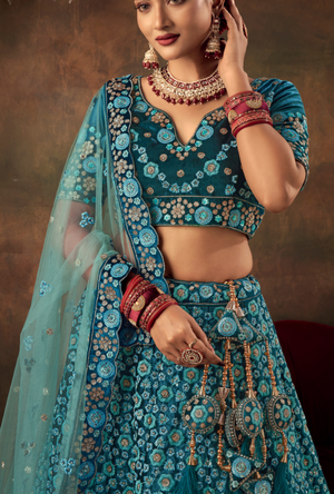 Blue Bridal Lehenga (Copy)