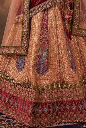 Peach Lehenga Choli