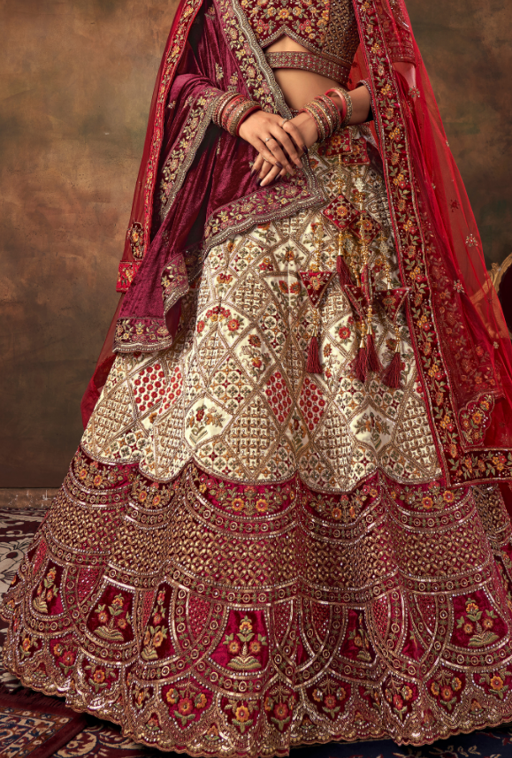 Off white Bridal Lehenga