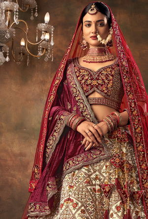 Off white Bridal Lehenga