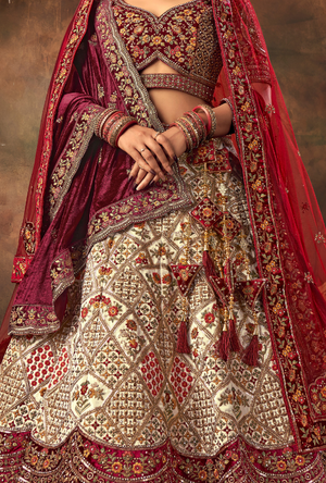 Off white Bridal Lehenga