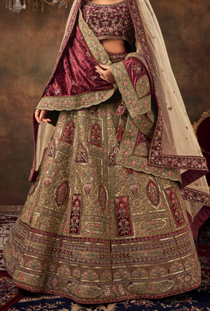 Maroon Bridal Lehenga