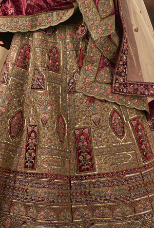 Maroon Bridal Lehenga