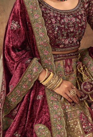 Maroon Bridal Lehenga