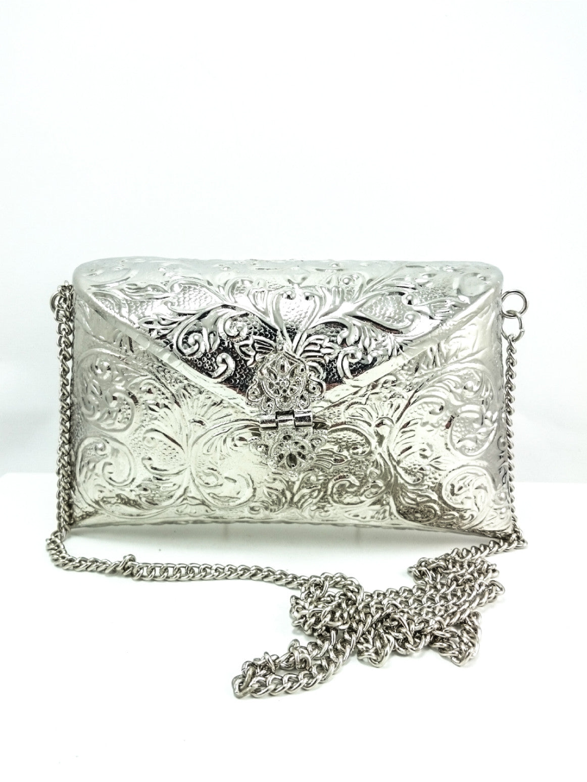 $3995 Judith Leiber Couture Women's Silver Allover Crystal Slim Clutch Purse  Bag | eBay
